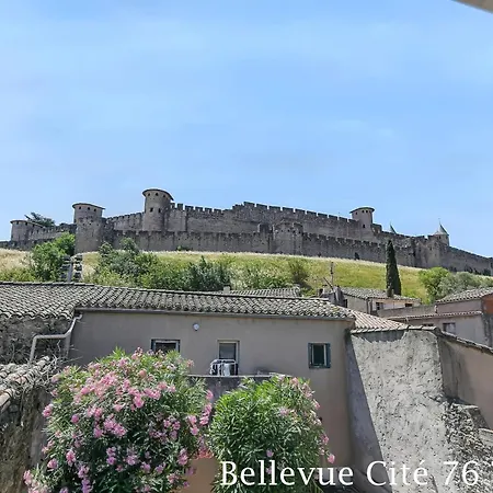 Les Bellevue Cite Trivalle, Cite 500M, Free Private Car Park On Demand, Free Public Car Park 200M, Aircon, Wifi, Cite View Terrace Holiday home Carcassonne